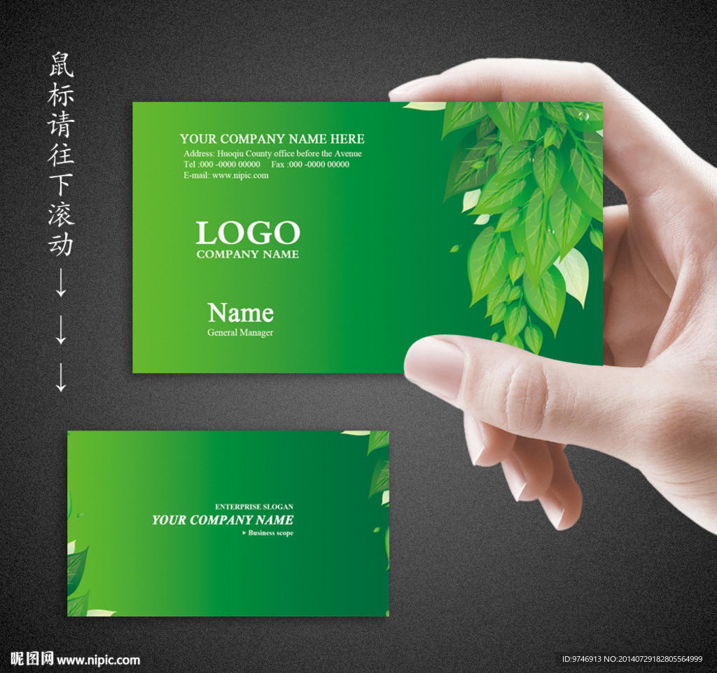 绿色名片