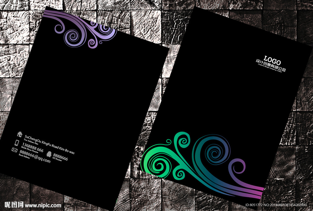 创意花纹画册封面