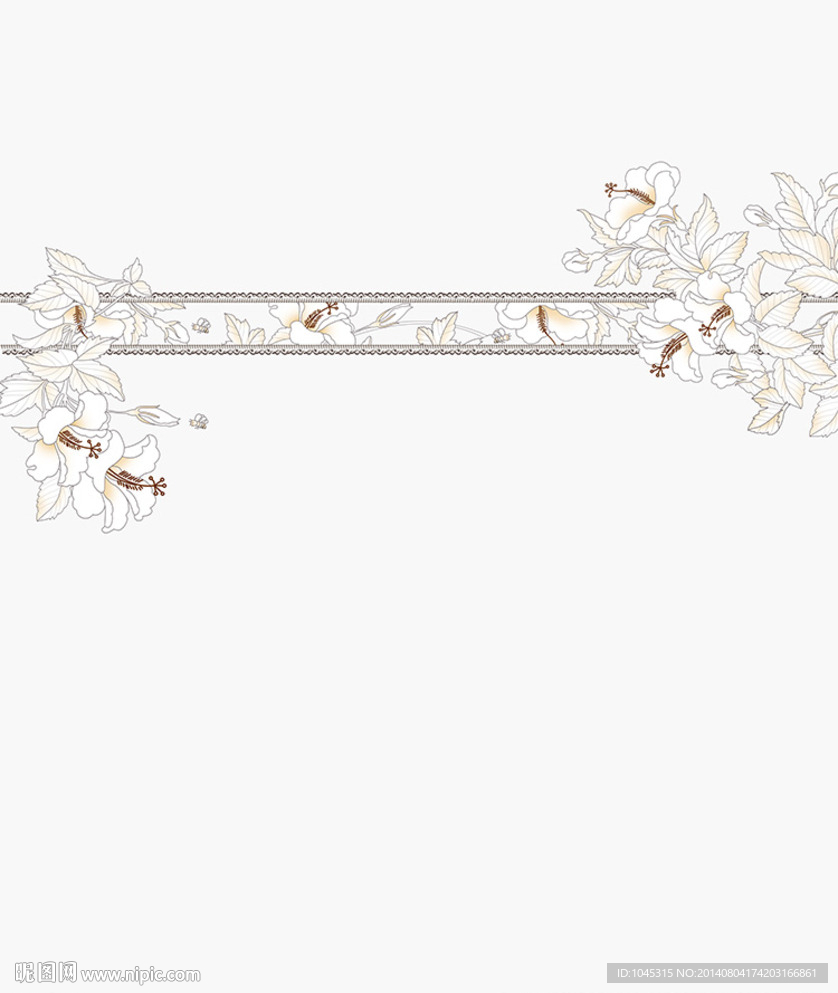 移门 白色花