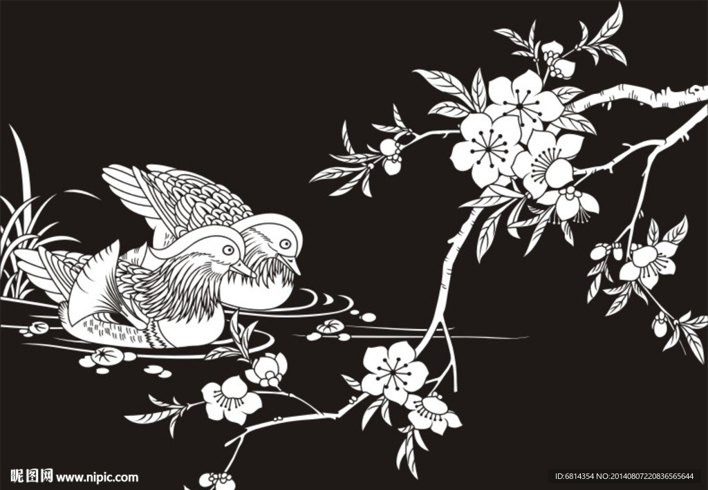 花鸟 梅花 鸳鸯戏水