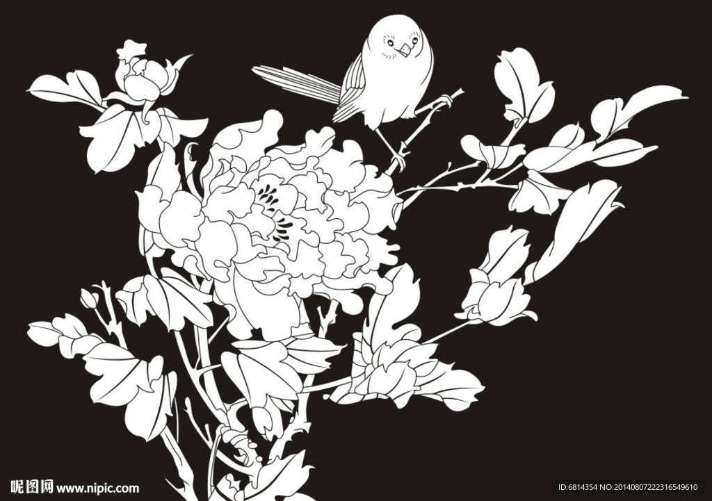花鸟 喜鹊 牡丹 富贵