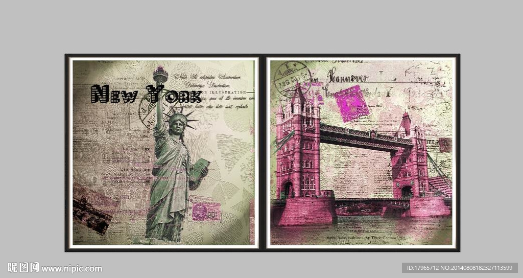 欧美欧式复古装饰画