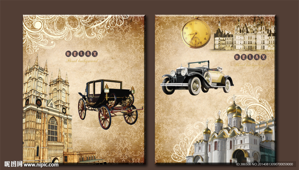 欧式建筑装饰画