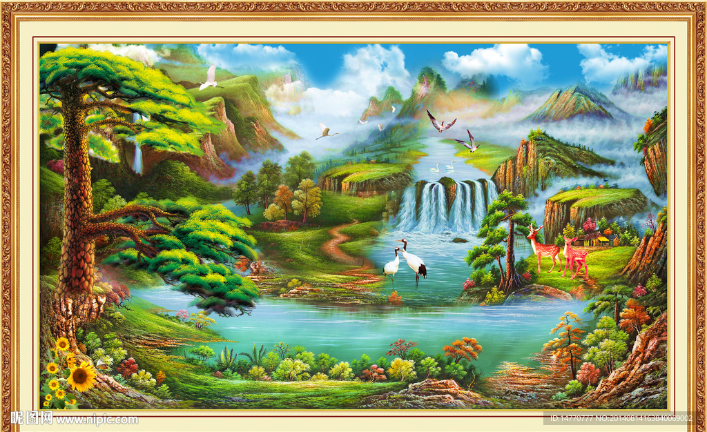 山水风景油画