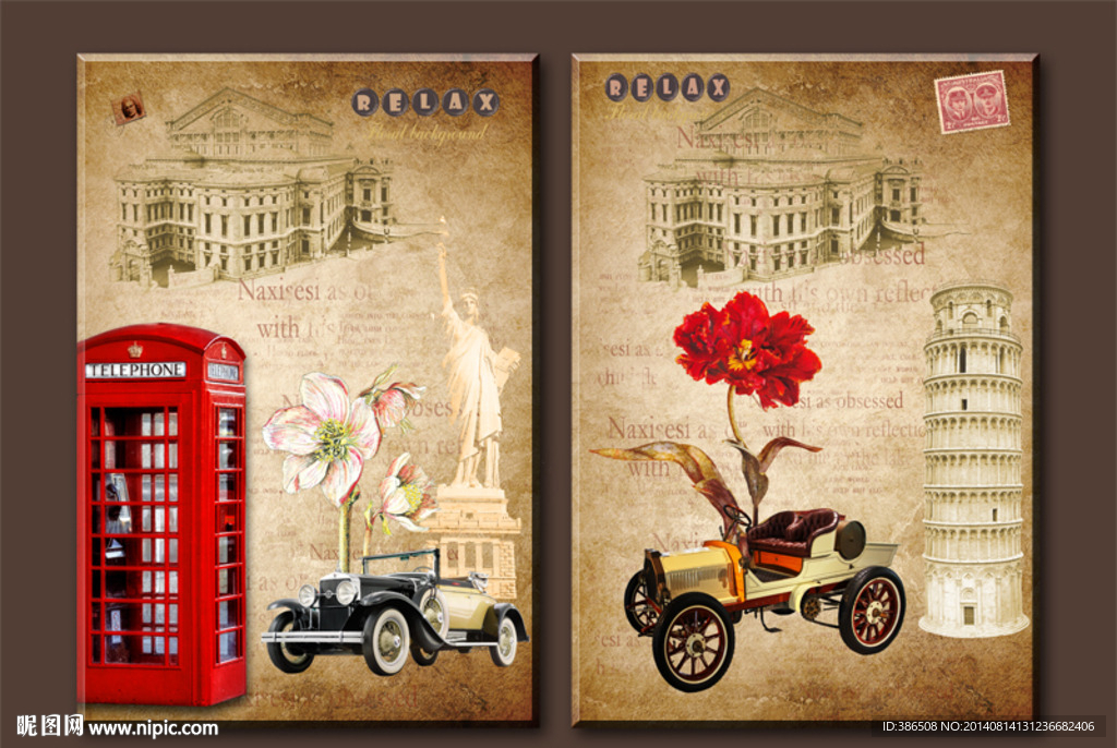 欧式建筑装饰画