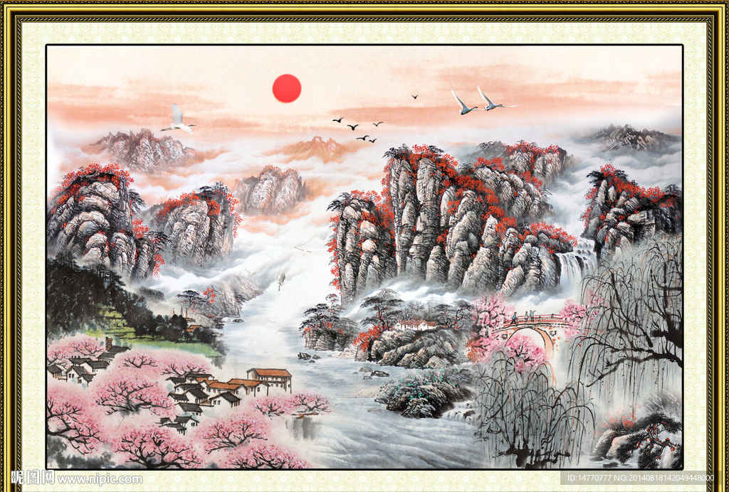 山水国画图