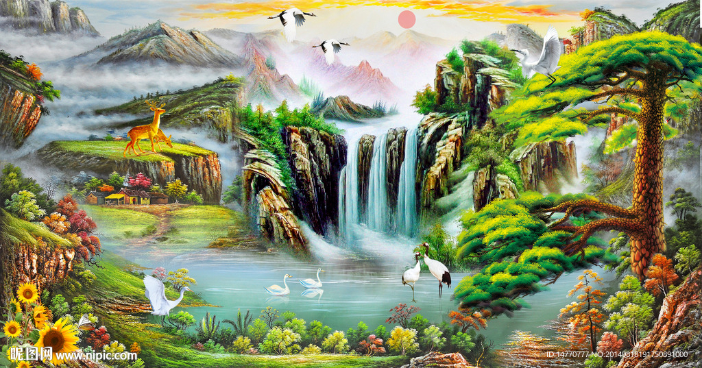 山水油画