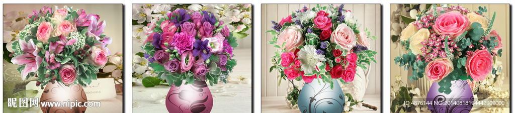 现代花瓶 无框画