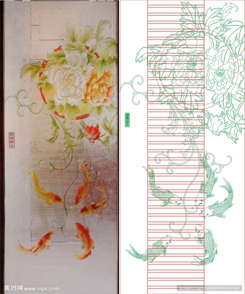 牡丹花 鱼
