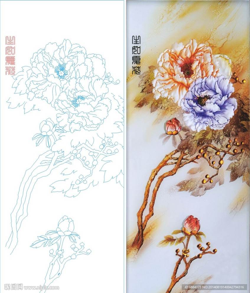 花开富贵 牡丹