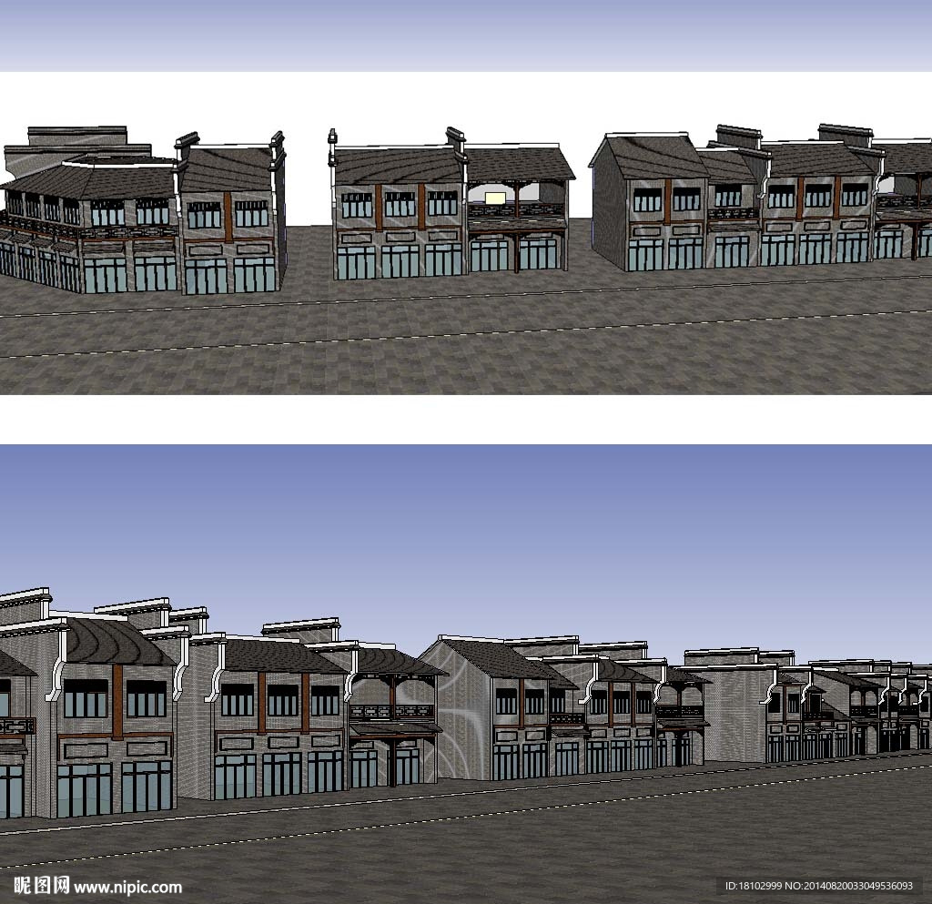 草图大师古建商业SU模