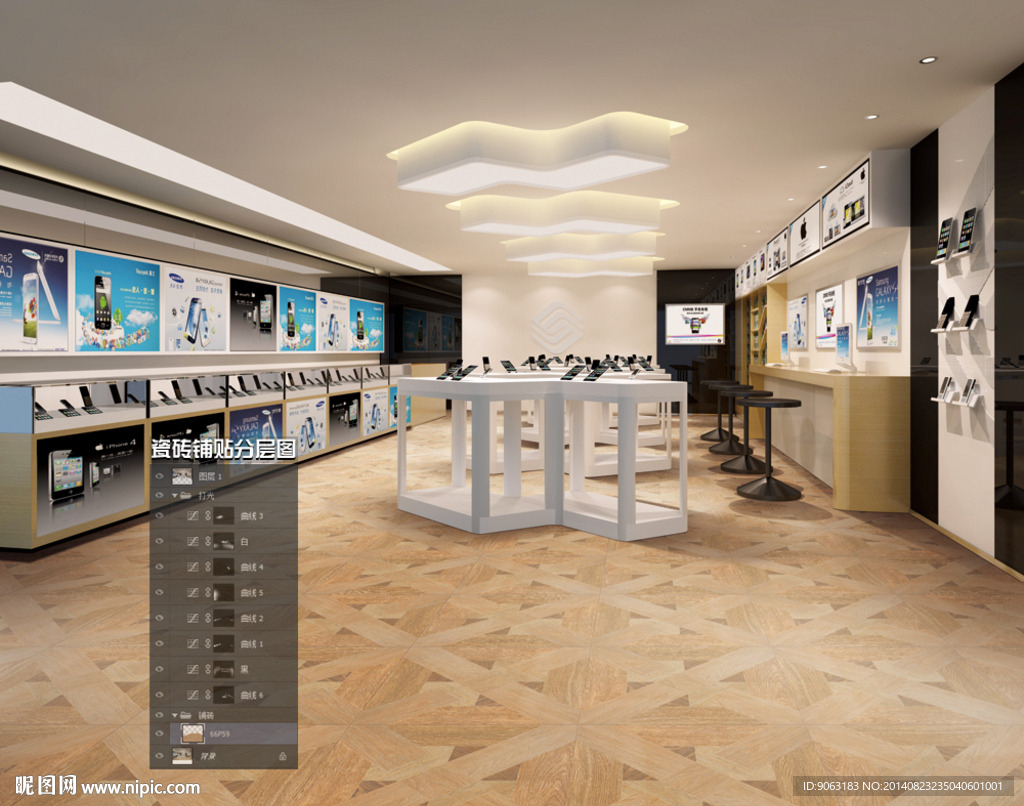 公共场所空间瓷砖铺贴