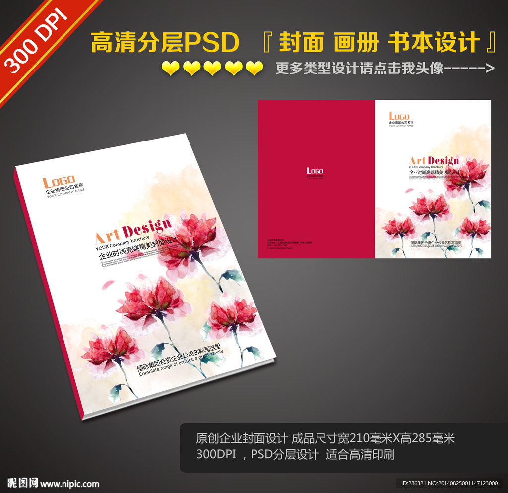 红色花朵封面