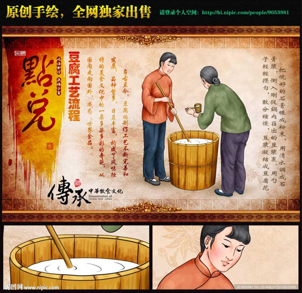 豆腐工艺流程画