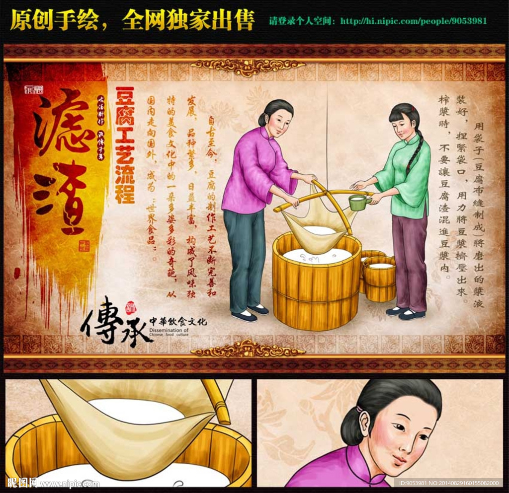 豆腐工艺流程画