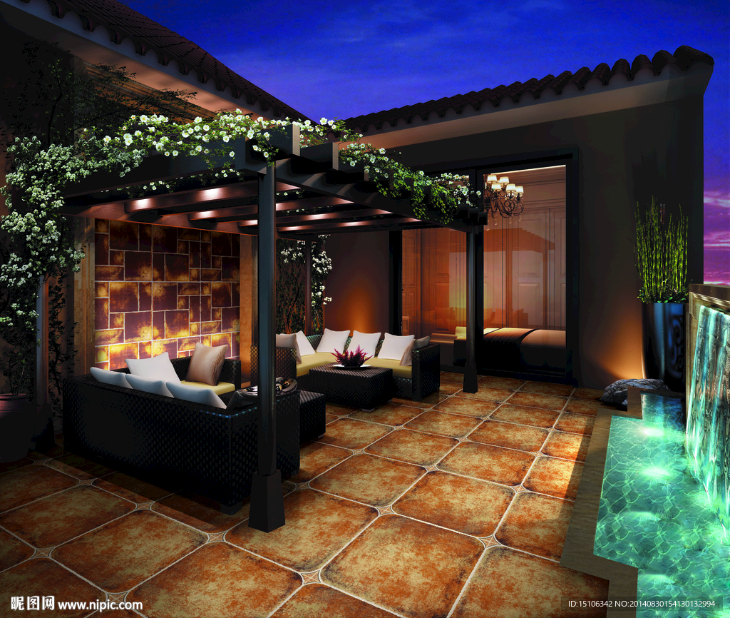 阳台    合层效果图