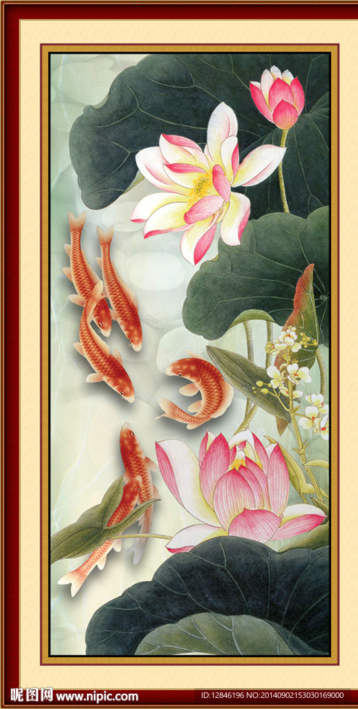 国画荷花