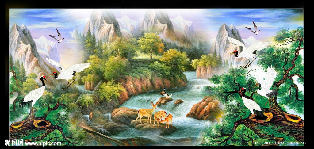 山水油画