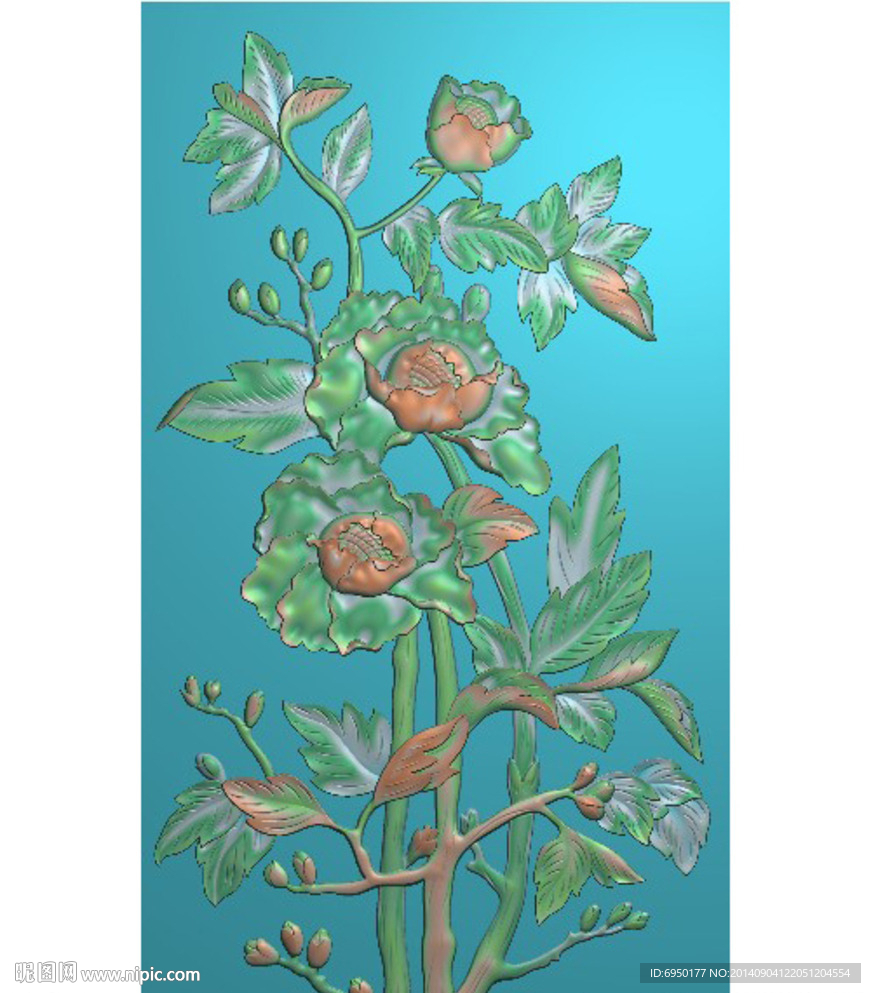 花开富贵石雕精雕