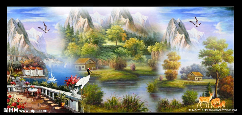 欧式风景油画