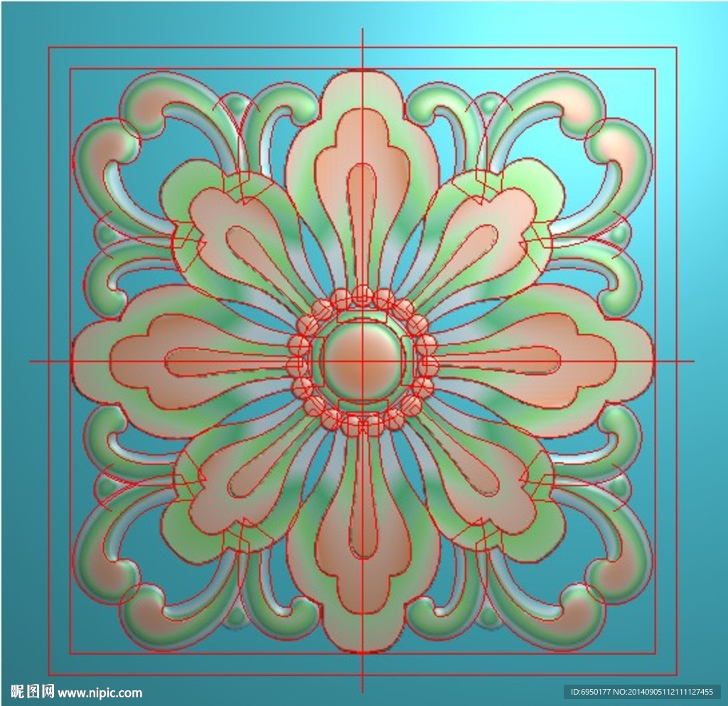 欧式洋花精雕灰度