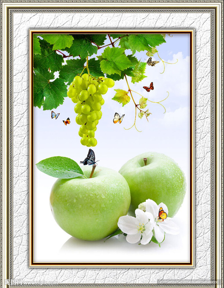 餐厅水果装饰画设计