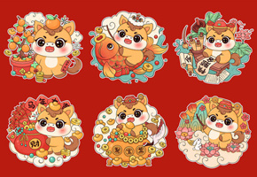 马年插画图片
