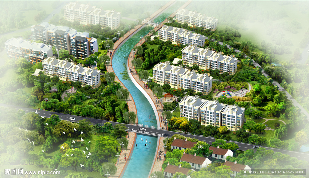滨河花园 小区景观