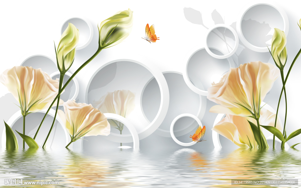 3D立体三维现代壁画