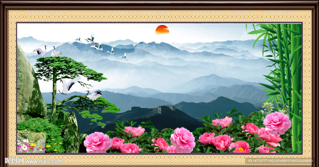 风景如画 迎客松