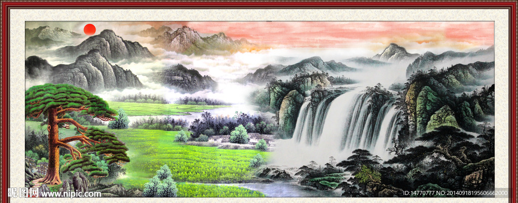巨幅国画山水