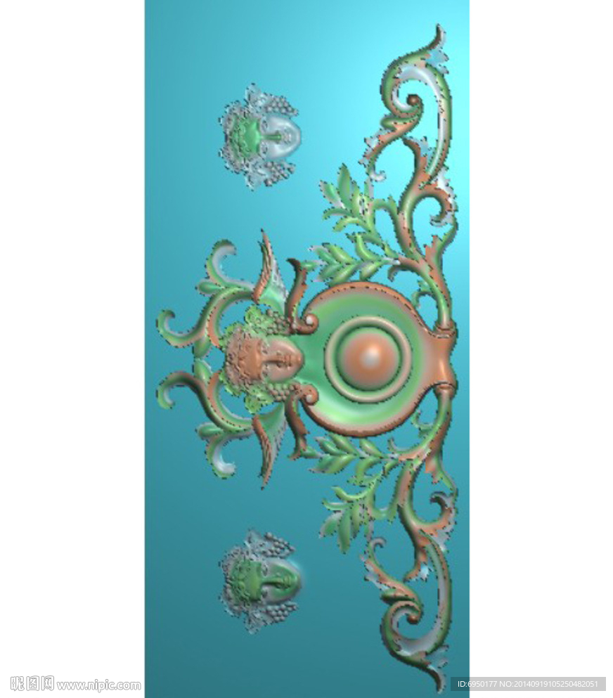 天使洋花精雕灰度