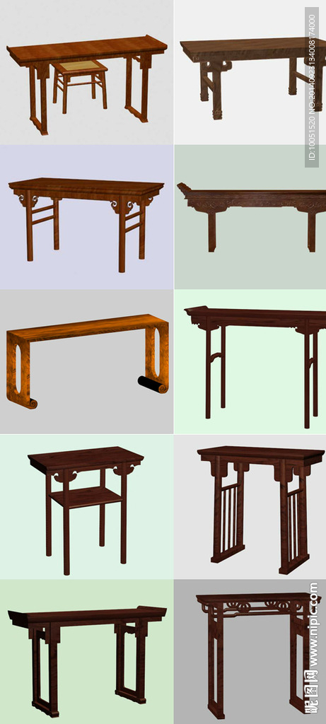 3D明清家具 条案
