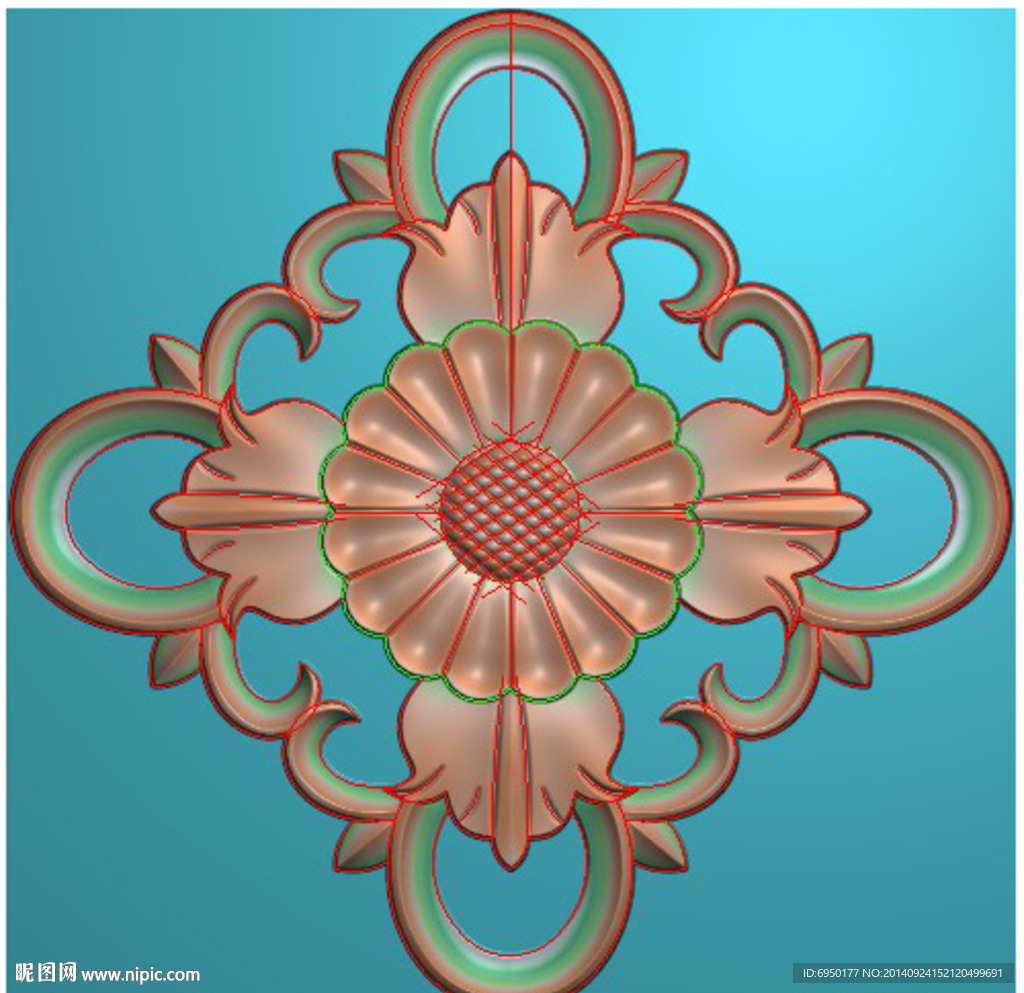 欧式洋花门花贴花精雕