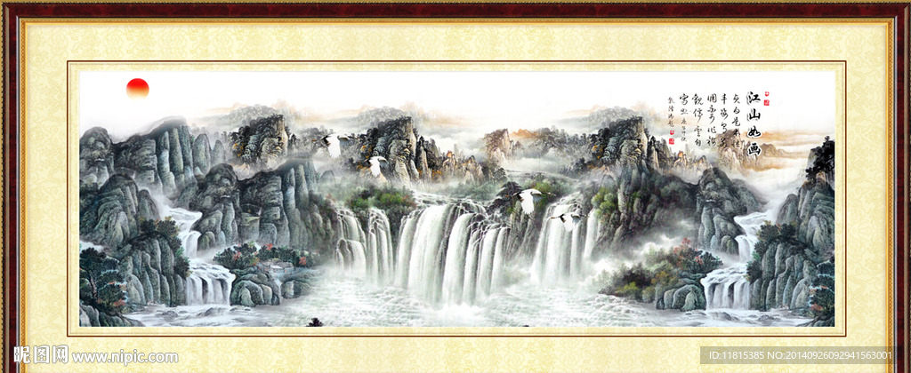 流水生财装饰画