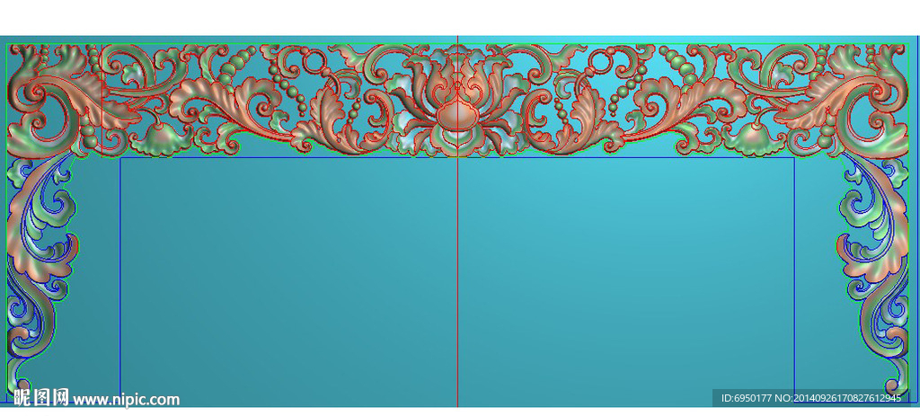 洋花镂空牙板精雕