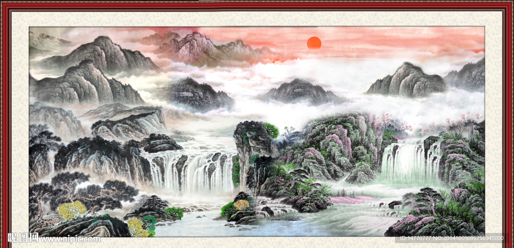 国画山水风景