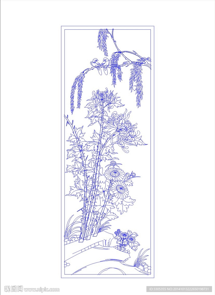 花纹雕刻（路径未合闭）
