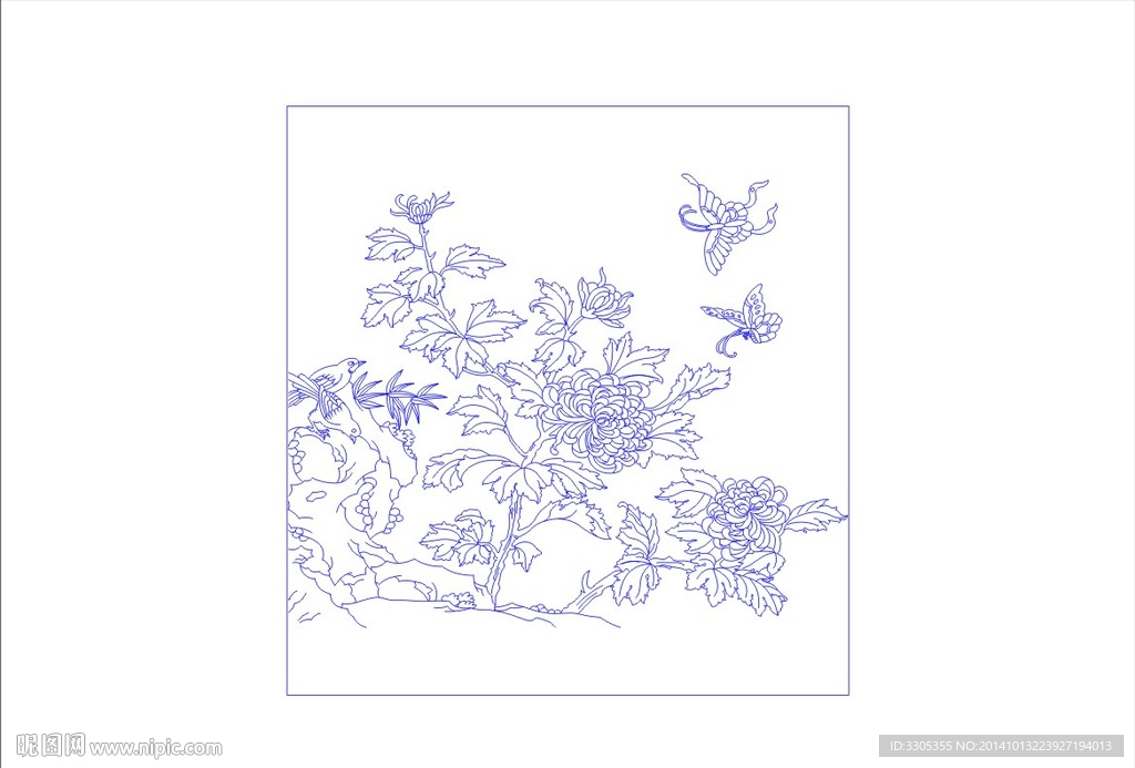 花纹雕刻（路径未合闭）