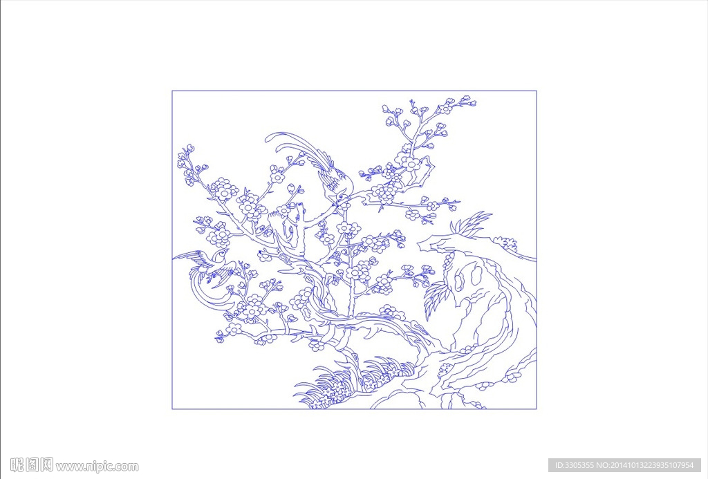 梅花喜鹊（路径未合闭）
