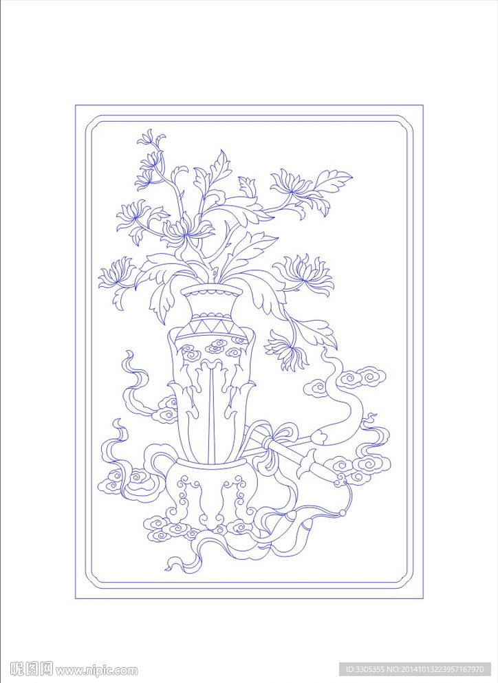 花纹雕刻（路径未合闭）