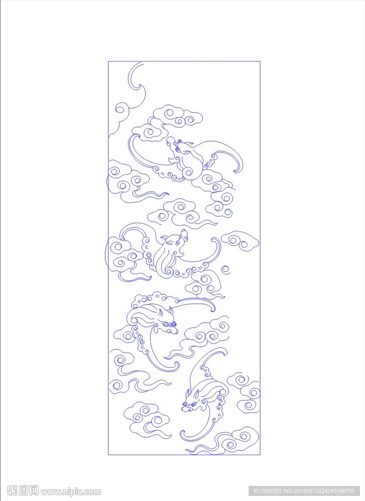 镂空蝙蝠窗花（路径未合闭）