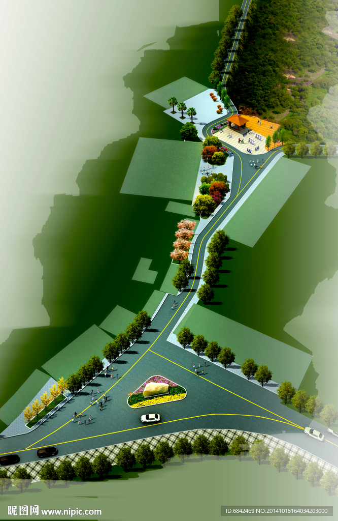 道路顶视图
