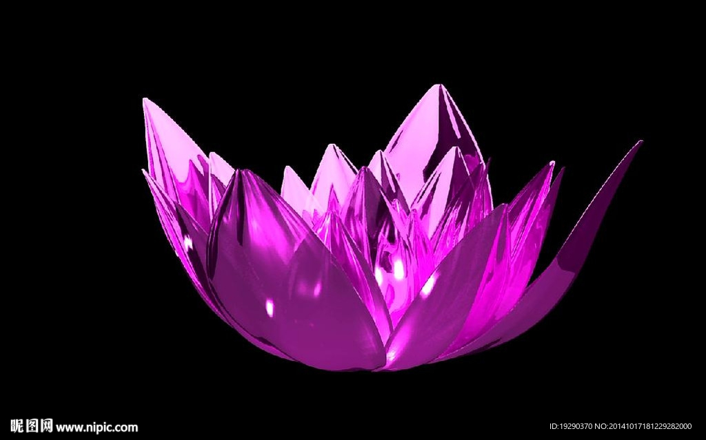 紫色水晶莲花旋转