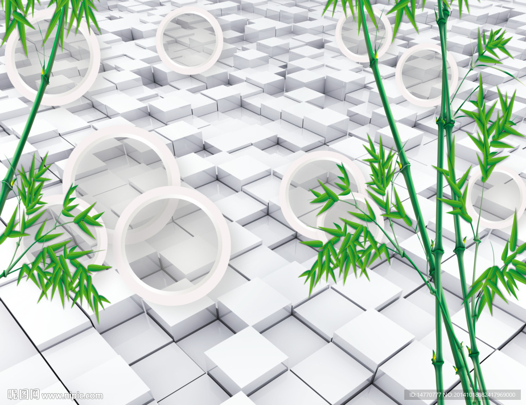 3d电视背景墙竹报平安