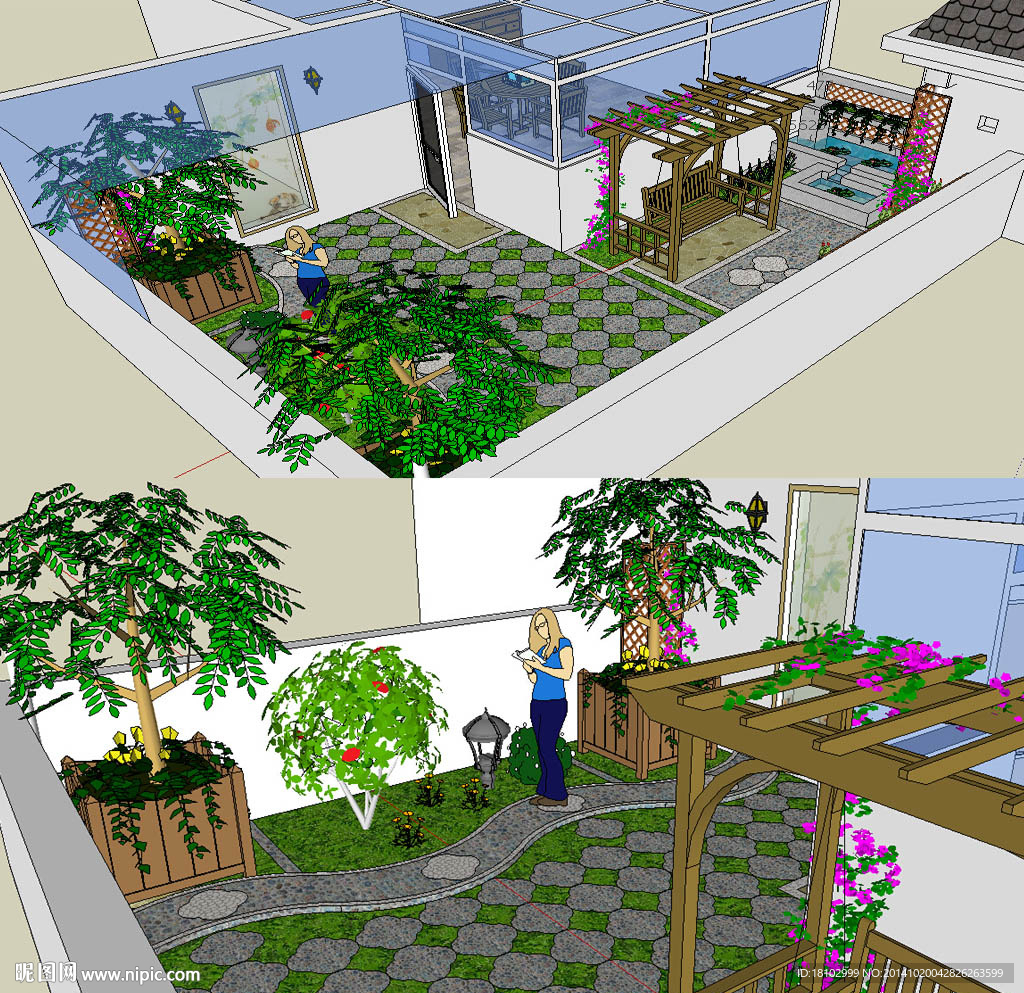 屋顶小花园的设计草图