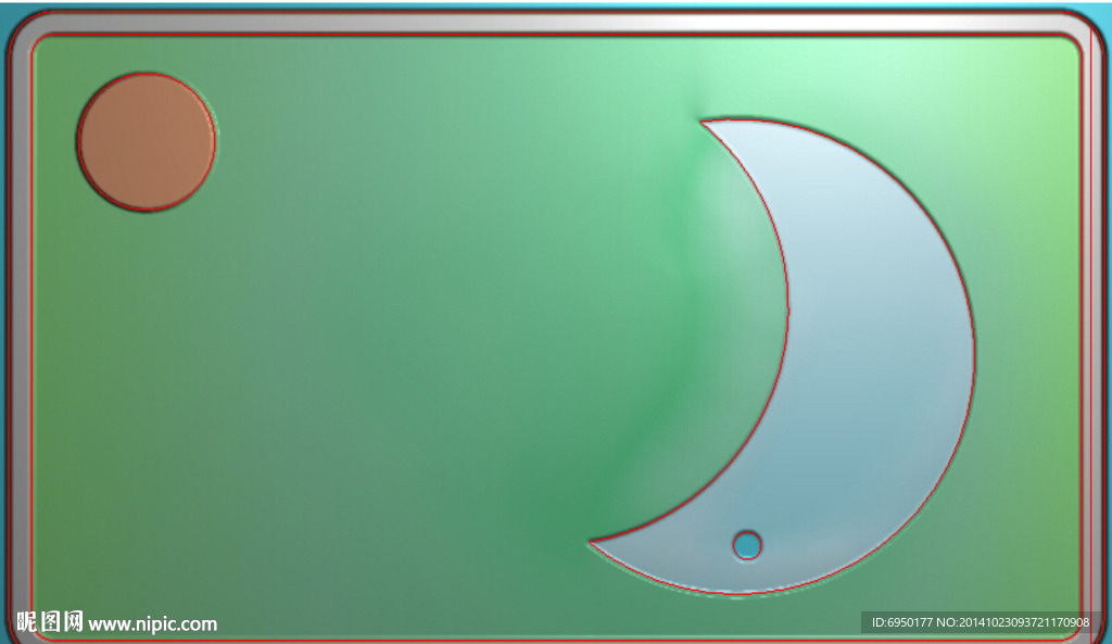 日月同辉茶盘精雕