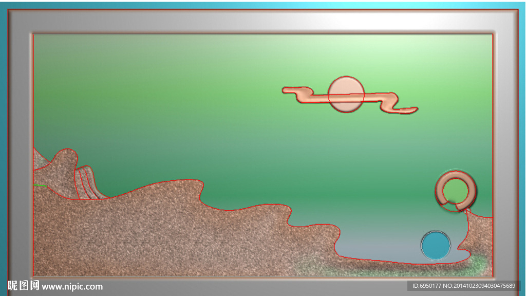 旭日东升茶盘精雕