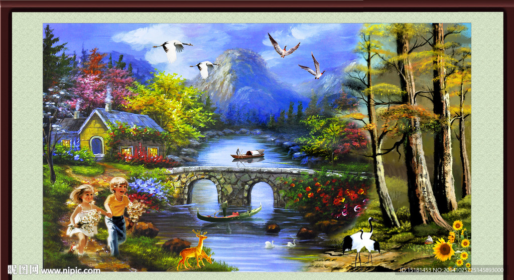 油画乡村作品