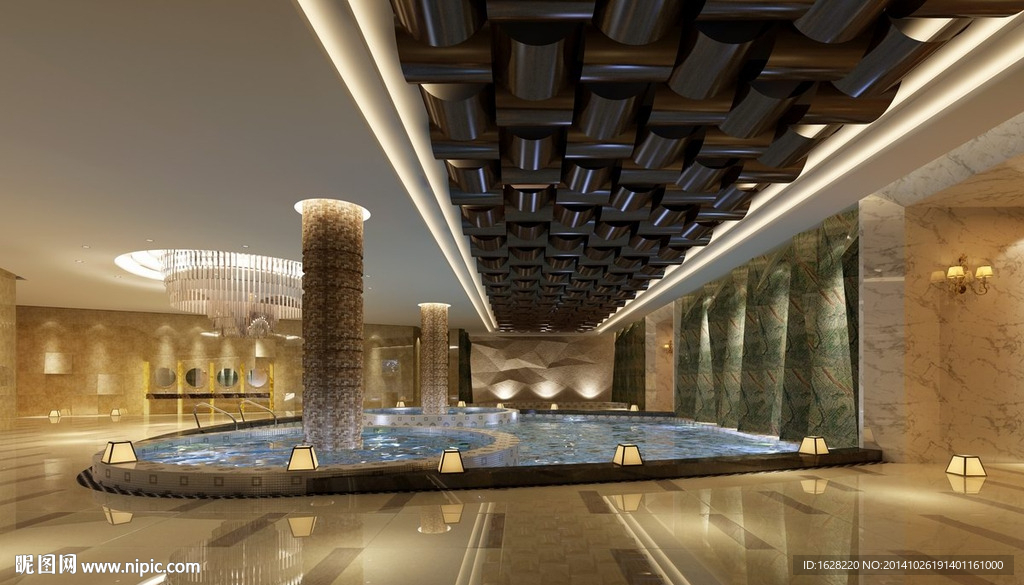 洗浴中心男宾浴区效果